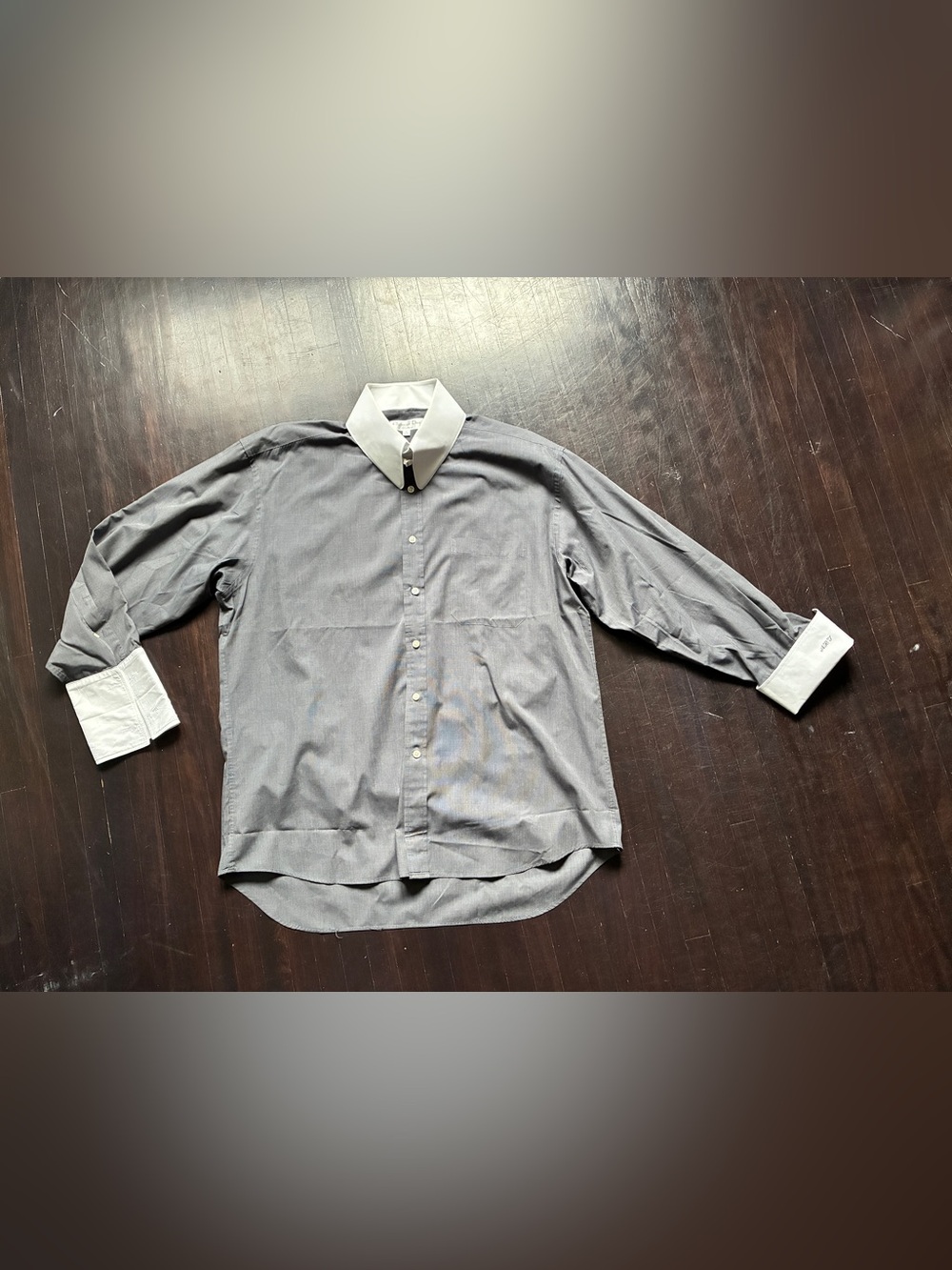 Christian Dior Chemise Contrast-Collar Men's Dress Shirt, size 17